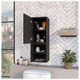 thumbnail image 5 of Praia Medicine Cabinet, Four Shelves Single Door Cabinet, Metal Handle + Black + 1 + 2 + Up to 17 in + 24 to 31 in + Bathroom + Wall Mounted + Modern + 10 - 15 inches + Particle Board + Melamine, 5 of 5