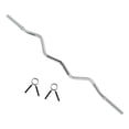 thumbnail image 1 of Barra Z Curva Bywell 25mm Con Seguros Gym 120cm, 1 of 5