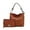 Cognac, variant on Viviana Vegan Leather Women’s Hobo Bag with Wristlet – 2 pieces by Mia K - Taupe