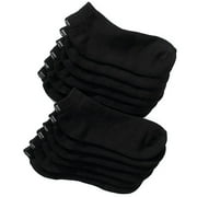 Men's Cushioned Low-Cut Socks, Black 6-Pack