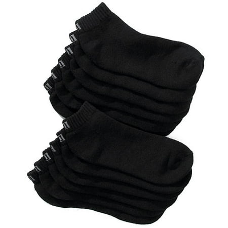 Men's Cushioned Low-Cut Socks, Black 6-Pack