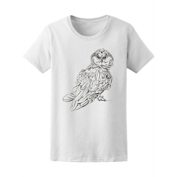 Beautiful Tribal Owl Tee Women's -Image by Shutterstock