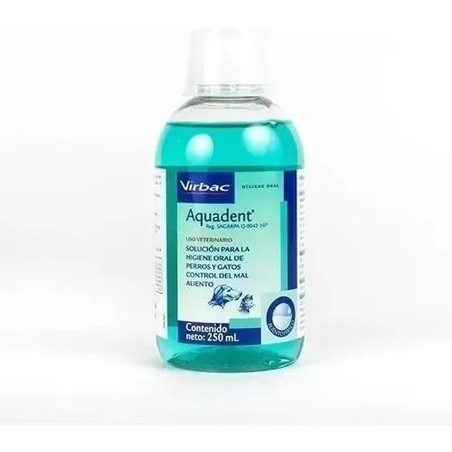 Virbac Aquadent 250 ml, Aditivo oral para higiene bucal en perros y gatos