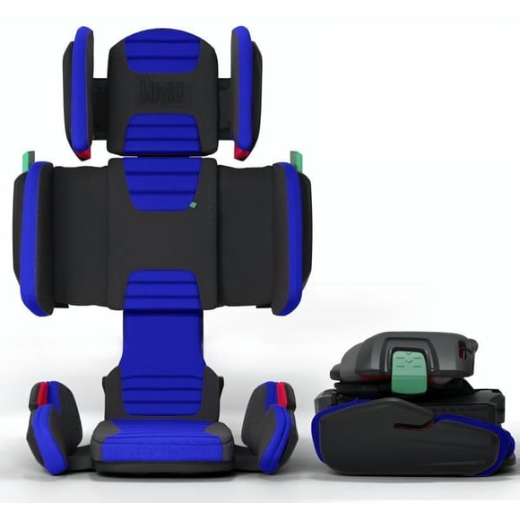 Asiento elevador para auto mifold Hifold ajustable para niños, azul océano