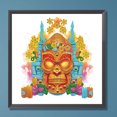 thumbnail image 1 of Cuadros Decorativos Pintura de diamante 5D DIY Kit de taladro en forma especial parcial máscara TIKI decoración del hogar Wdftyju embutido en tela, 1 of 7