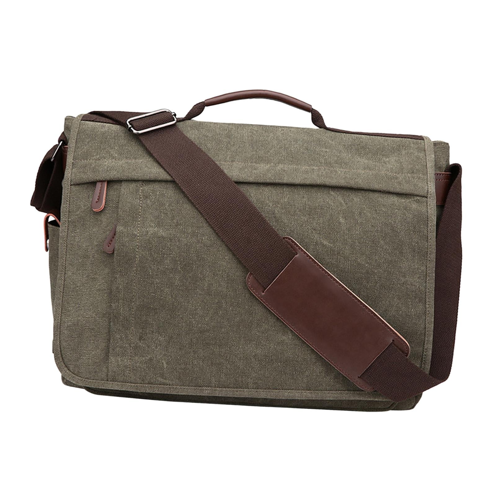 Wxqbjtam Business Briefcase Men Briefcase Satchel Wear Resistant Travelling Pouch Stylish Deep Green