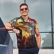 thumbnail image 4 of Fotbe Geometric American Bald Eagle Camiseta Polo de Golf para Hombre con Estampado – Camisa Deportiva Transpirable con Cuello Abotonado-Medium, 4 of 6