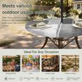 thumbnail image 6 of Round Outdoor Tablecloth with Umbrella Hole and Zipper, Gray Geometric Tablecloth with Elastic Waterproof, Watercolor Ombre Modern Abstract Art Patio Table Covers for 36" - 44" Picnic Pool Tables, 6 of 9