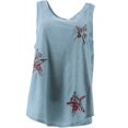 thumbnail image 1 of DG2 Diane Gilman Embroidered Star Tank CHAMBRAY L NEW 655-638, 1 of 2
