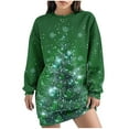 thumbnail image 1 of Pisexur Robes pour Femmes Noël Décontracté Robe Chandail à Col Rond Manches Longues Imprimé de Noël Robe des Fêtes Mode Automne Robe Courte, 1 of 3