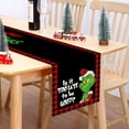 Merry Grinchmas Table Runner Christmas Xmas Buffalo Plaid Check Winter