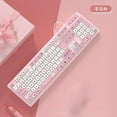 thumbnail image 5 of Teclados con cable de conejo Kawaii, teclado inalámbrico rosa, accesorios para juegos, teclado silencioso de dibujos animados, ordenador portátil de escritorio para niña, 5 of 5