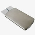 thumbnail image 4 of Miangastore 1Pc Portable PU Business Name Holder Credit Case Box Organizer (Silver), 4 of 8