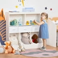 thumbnail image 7 of YYAo Kids Bookcase, Toy Storage Organizer Cabinet, Children Display Bookshelf with Drawers for Toys, Clothes, Books, White, 7 of 7