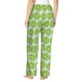 thumbnail image 2 of Bixox Women's Green Lemon Slices Patterned Pajama Pants Loungewear, 2 of 5