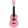 Acoustic Classic Rock N Roll 6 Stringed Toy Guitar Musical Instrument w/ Guitar Pick, Extra Guitar String (Pink)