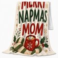 thumbnail image 2 of Merry Napmas Mom Christmas Nap Design Red Mug, Playful Festive Scene, Warm Flannel Blanket for Living Room and Family Room, Beach Lovers Christmas Gift, Festive Home Decor, 2 of 9