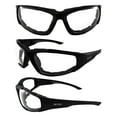 thumbnail image 7 of EPOCH Foam2 Padded Motorcycle Sunglasses Black Frames Clear Lens ANSI Z87.1+, 7 of 7