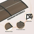 thumbnail image 5 of GUANSU-CN Polycarbonate Window Door Awning Canopy Brown with Black Bracket 32 Inch x 48 Inch, 5 of 8
