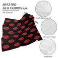 thumbnail image 4 of Head Scarf, Red Beautiful Lips Square Satin Hair Scarves Silk Bandana Scarf Headscarf for Women Wrap Neck, 4 of 7