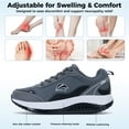 thumbnail image 4 of AOV Men's Shoes Walking Arch Support Orthotic Sneakers Plantar Fasciitis Wide Tennis Shoes for Heel and Foot Pain Relief GreyBlack 9, 4 of 7