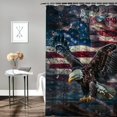 thumbnail image 2 of Orinice Bald Eagle Flag Americo Makk Bathroom Decor Set with Hooks Waterproof Shower Curtain Set 36x72, 2 of 7
