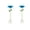 blue, variant on POLISE Spaces Vibrant Flower Metal Bird Feeder Garden Stake Weatherproof Decorative Feeding Station with 5 Prong Ground Stake for Outdoor Yard Lawn Or Patio Use