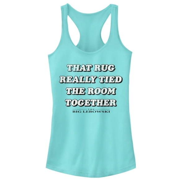Junior's The Big Lebowski Rug Really Tied Room Together Racerback Tank Top Cancun Medium
