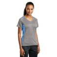 thumbnail image 4 of Sport-Tek Ladies Heather Colorblock Contender Neck Tee-3XL (Vintage Heather/ Carolina Blue), 4 of 6