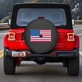 thumbnail image 3 of Boomerang - 33" Soft JL Tire Cover for Jeep JL Wrangler (w/ back-up camera) (2018-2020) - Rubicon - American Flag, 3 of 3