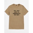 thumbnail image 3 of I'M Just Here Men's Graphic Tee with Short Sleeves, Sizes S-2XL, 3 of 8