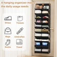 thumbnail image 6 of VOZOGO 20-30 Pairs Over the Door Shoe Organizer, Clear Pockets Hanging Shoe Storage for Closet, 10-Tier Door Shoes Rack, Handing Shoes Holder Fit All the Family's Sneakers, Boots, Heels, Black, 6 of 9