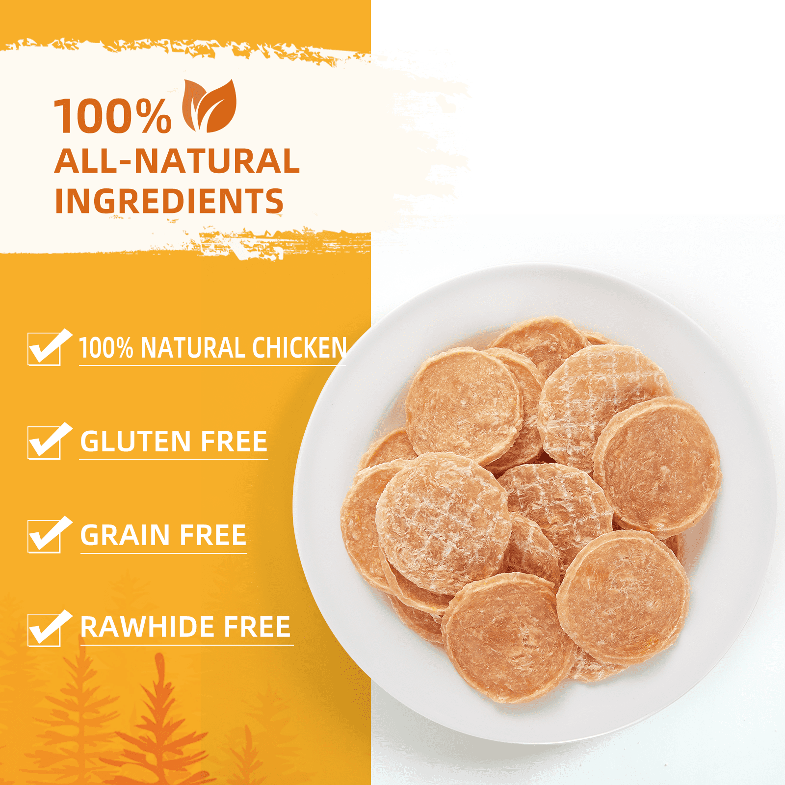 (5 pack) Jungle Calling Chicken Chips for Dogs, All Natural Chips Jerky Dog Treats, Single Ingredient Snacks