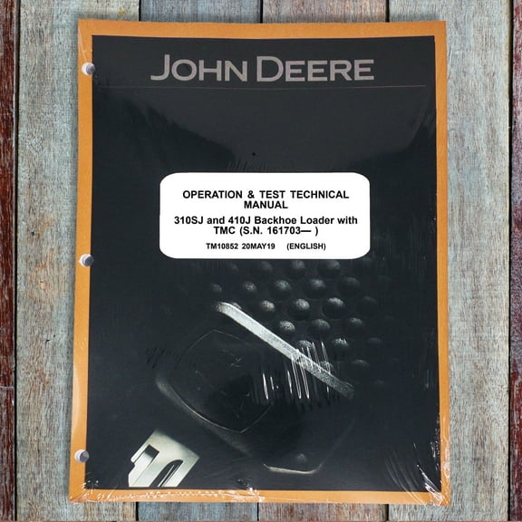 John Deere 310SJ, 410J TMC J Series Backhoe Loader Operation & Test Service Manual - Part Number # TM10852