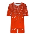 thumbnail image 6 of Fewfanhot Women's Ultra-Soft Pajama Set - Round Neck Cute Printed Short Sleeve Pajamas & Short Pant, Ideal for Home and Family Gatherings, 6 of 6