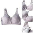 thumbnail image 6 of Spdoo Women's Plus Size Front Closure Cotton Bra Easy On Front Close Wirefree Bra Everyday Wear Caramel, 6 of 8