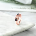 thumbnail image 4 of Gem Stone King 18K Rose Gold Plated Silver Green Mystic Topaz and Created Sapphire Infinity Love Knot Ring for Women | 1.31 Cttw | Oval 6X4MM | Gemstone Birthstone | Jewelry Gifts for Mom Wife | 8, 4 of 5