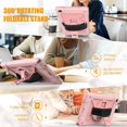thumbnail image 6 of Dteck for Samsung Galaxy Tab A7 10.4" T500 T505 (2020 Released),Shockproof Three-Layer Multi-functional Case Heavy Duty Protector Rubber Hard Back Kickstand Hand Strap Cover,Rosegold, 6 of 6