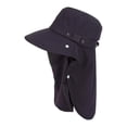 thumbnail image 2 of Sombrero para el sol con visera para la cara, para playa, verano, pesca, boonie Gris oscuro, 2 of 9