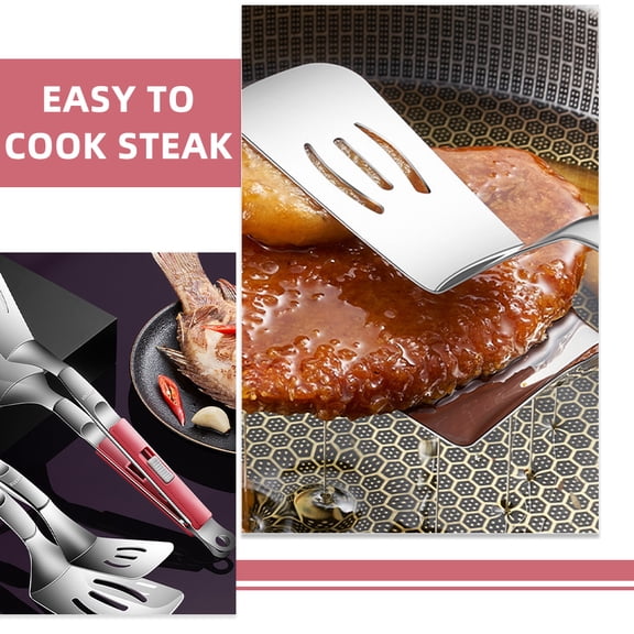 LOLIPPYY 304 Stainless Steel Metal Turner Spatula Flipping Kitchen 1Pcs