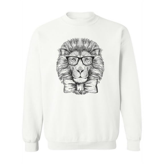 Hand Drawing Hipster Lion. Sweatshirt Women -Image by Shutterstock, Female 5X-Large