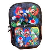 Nintendo Super Mario Characters 16" Backpack Lunch Bag Set of 2