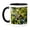 Black/White, variant on 3drose, Young Capuchin Monkey Hangs with His Prehensile Tail in the Pantanal, 11oz Two-tone Green Mug