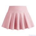 thumbnail image 2 of Fozruso Girls Tennis Uniform Skirt High Waist A Line Flared Pleated Athletic Skorts Summer Casual Stretch School Skirts (Pink), 2 of 7