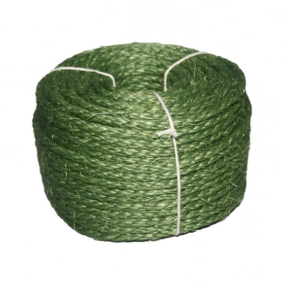ACDANC 65 Ft Green Sisal Twine Rope, 6mm Thick Cat Scratching Post Replacement, Durable Furniture Protector for Pet Toys