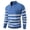 Blue, variant on Men's Sweater Striped Quarter Zip Pullover Sweater Mock Neck Soft Acrylic Knit Warm Casual Essential Top