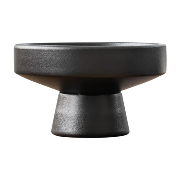 Vsenkes Ceramic Flowerpot Portable Decorative for Desk Study Room Garden Black