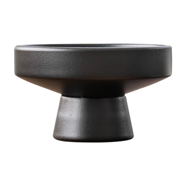 Maceta de cerámica decorativa, jarrón versátil, centro de mesa, decoración floral Negro