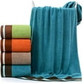 thumbnail image 3 of Zhuge Juego de toallas de baño de 3 piezas, de algodón peinado, absorbentes, suaves, de lujo, color naranja., 3 of 5