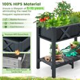 thumbnail image 6 of GVN HIPS Raised Garden Bed Poly Wood Elevated Planter Box-Black, Outdoor Wooden Elevated Raised Garden Bed for Patio or Yard Gardening, 6 of 8